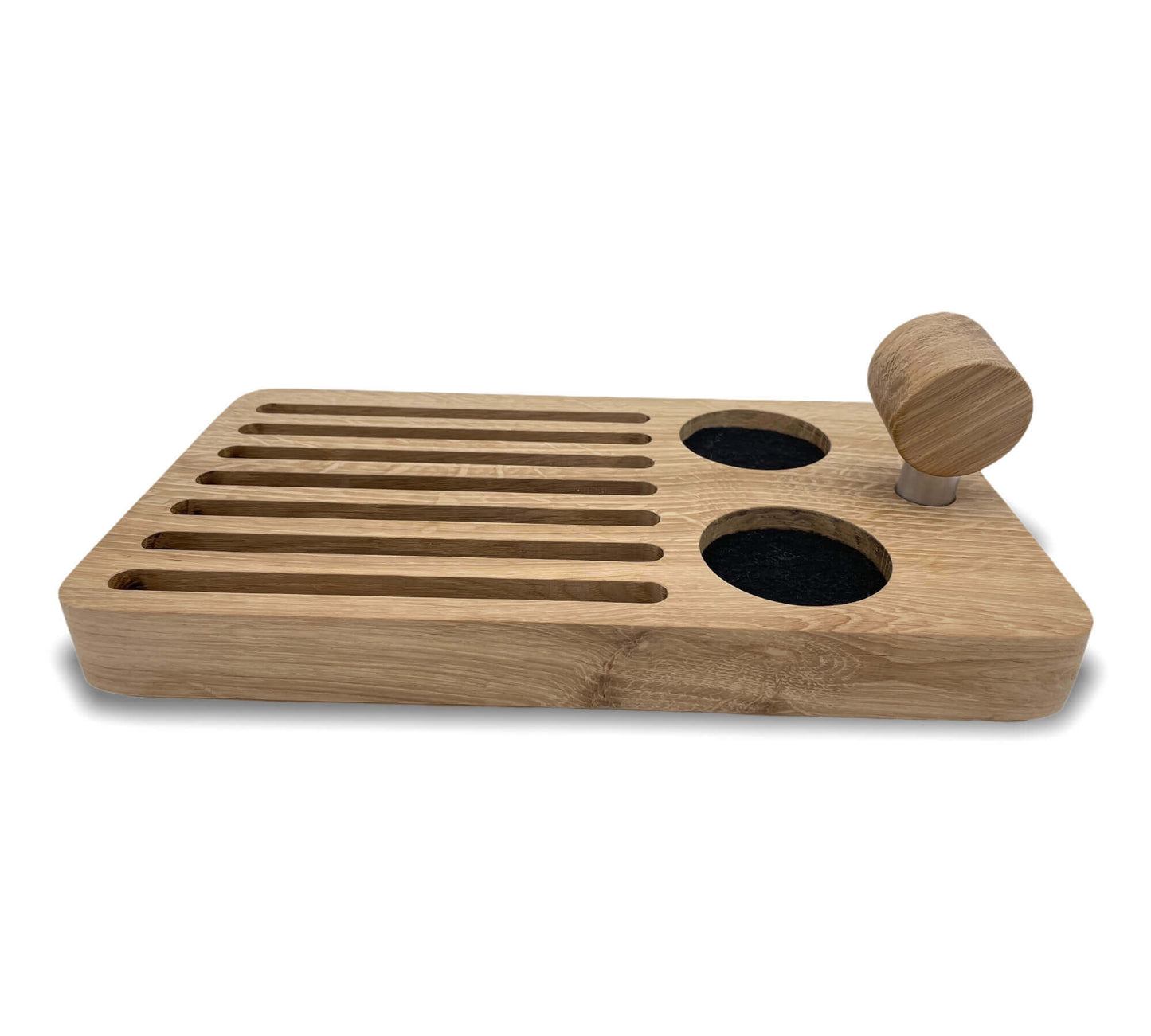 Handgefertigte Ladestation für die Apple Watch mit Aufbewahrungsmöglichkeit für Armbänder