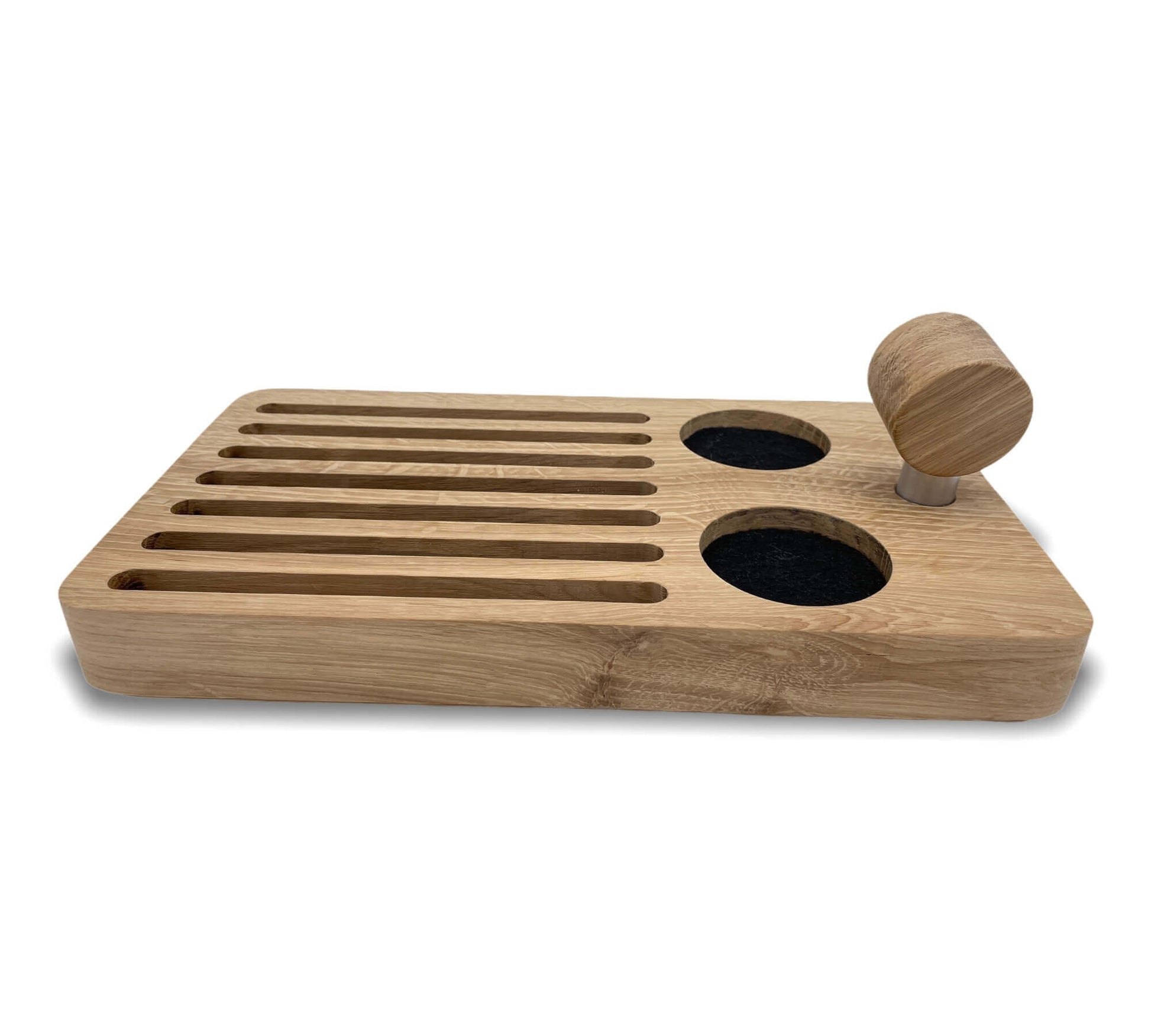 Handgefertigte Ladestation für die Apple Watch mit Aufbewahrungsmöglichkeit für Armbänder